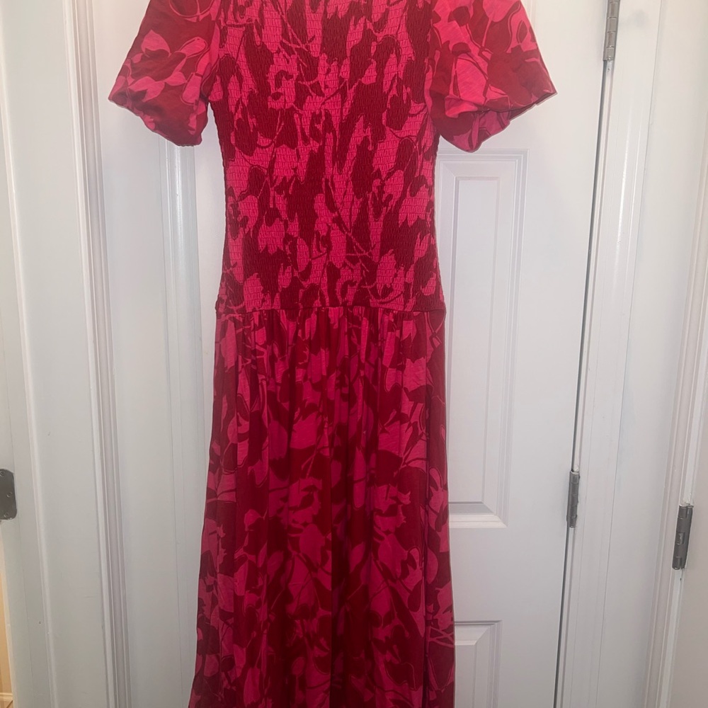 ME+EM Vibrant Red Floral Maxi Dress size 6